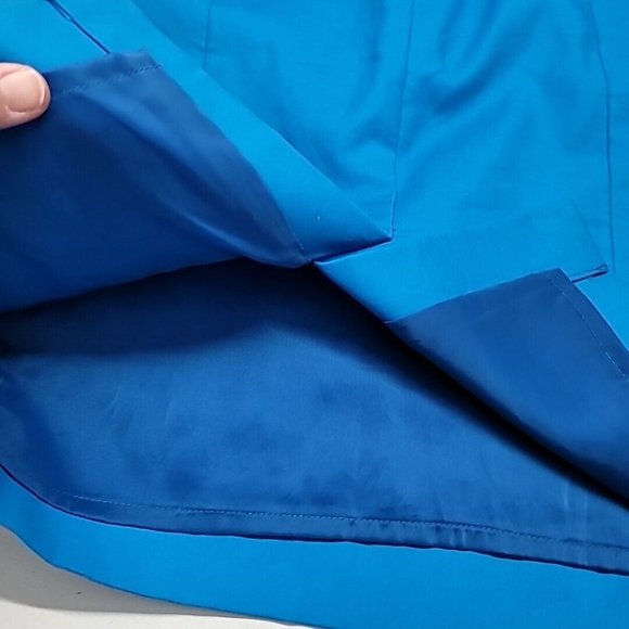 J Crew Women's Straight Pencil Skirt Bright Blue Lined Cotton Size 0 *Read* - Picture 14 of 15